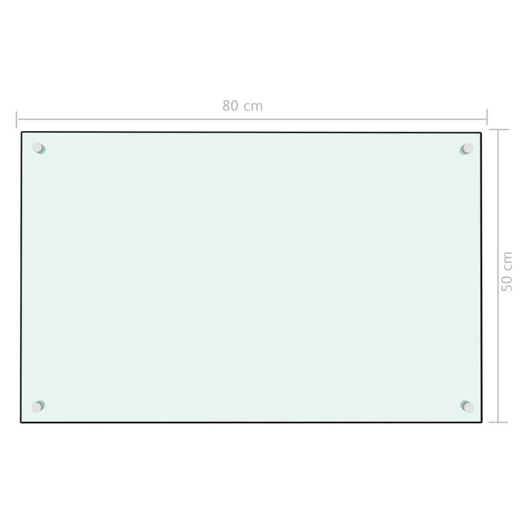 Spatscherm keuken 70x50 cm gehard glas transparant