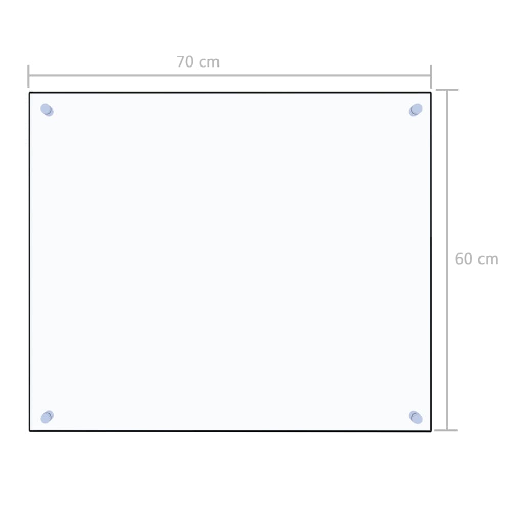 Spatscherm keuken 80x60 cm gehard glas