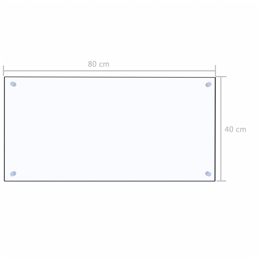 Spatscherm keuken 80x60 cm gehard glas