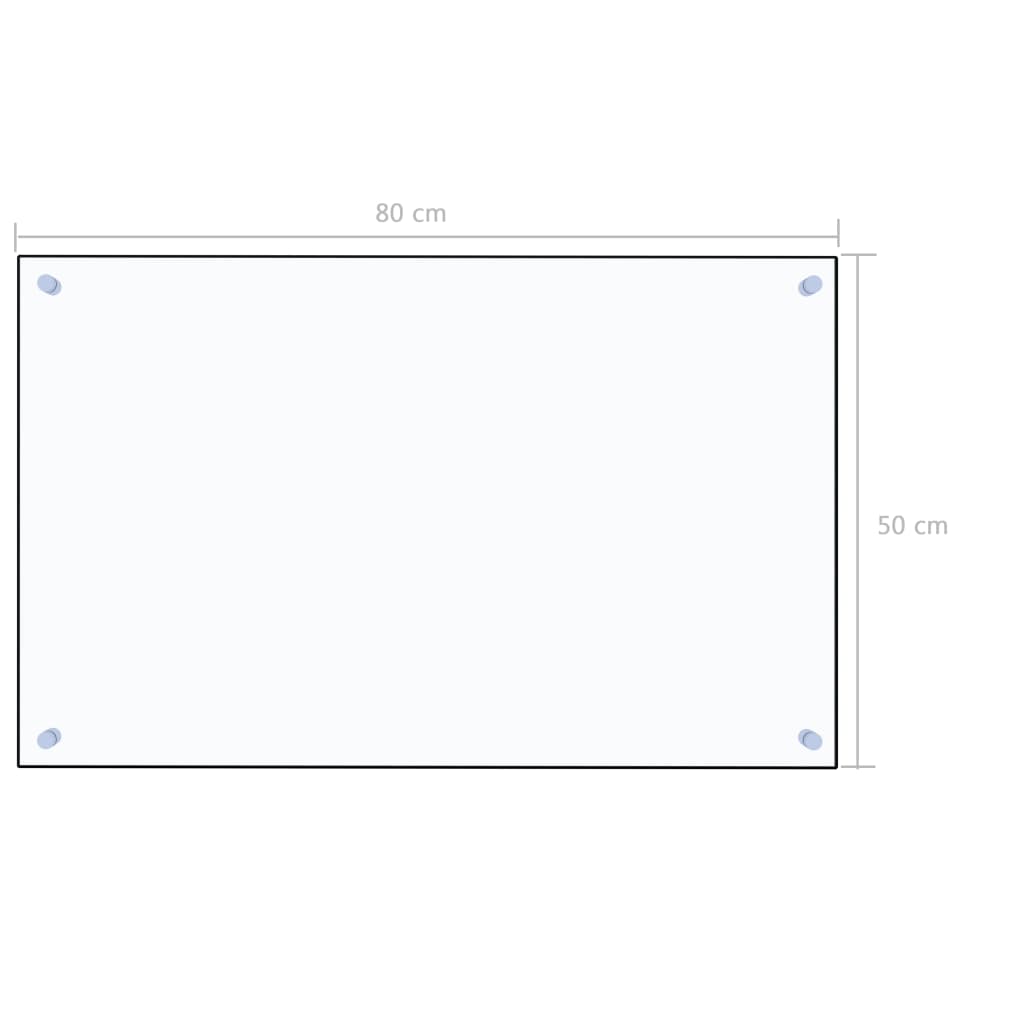 Spatscherm keuken 80x60 cm gehard glas