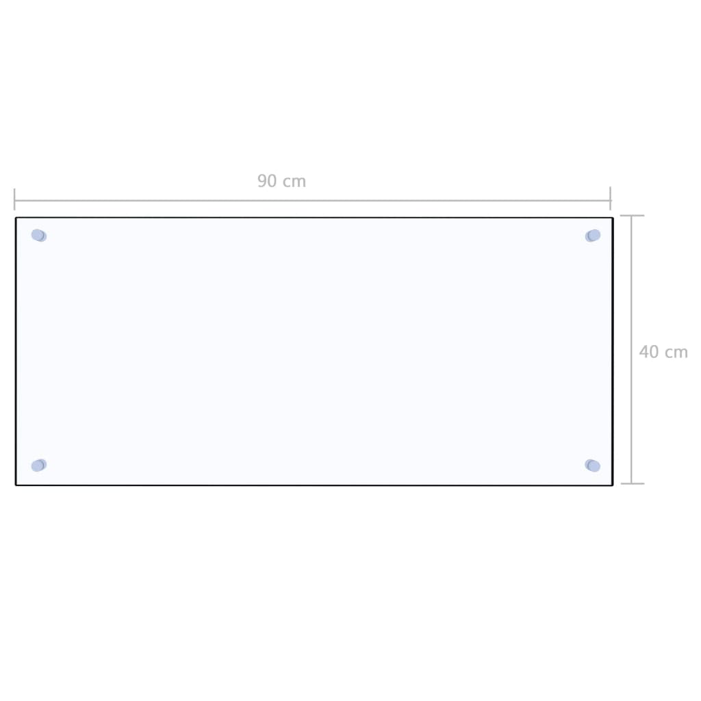 Spatscherm keuken 80x60 cm gehard glas