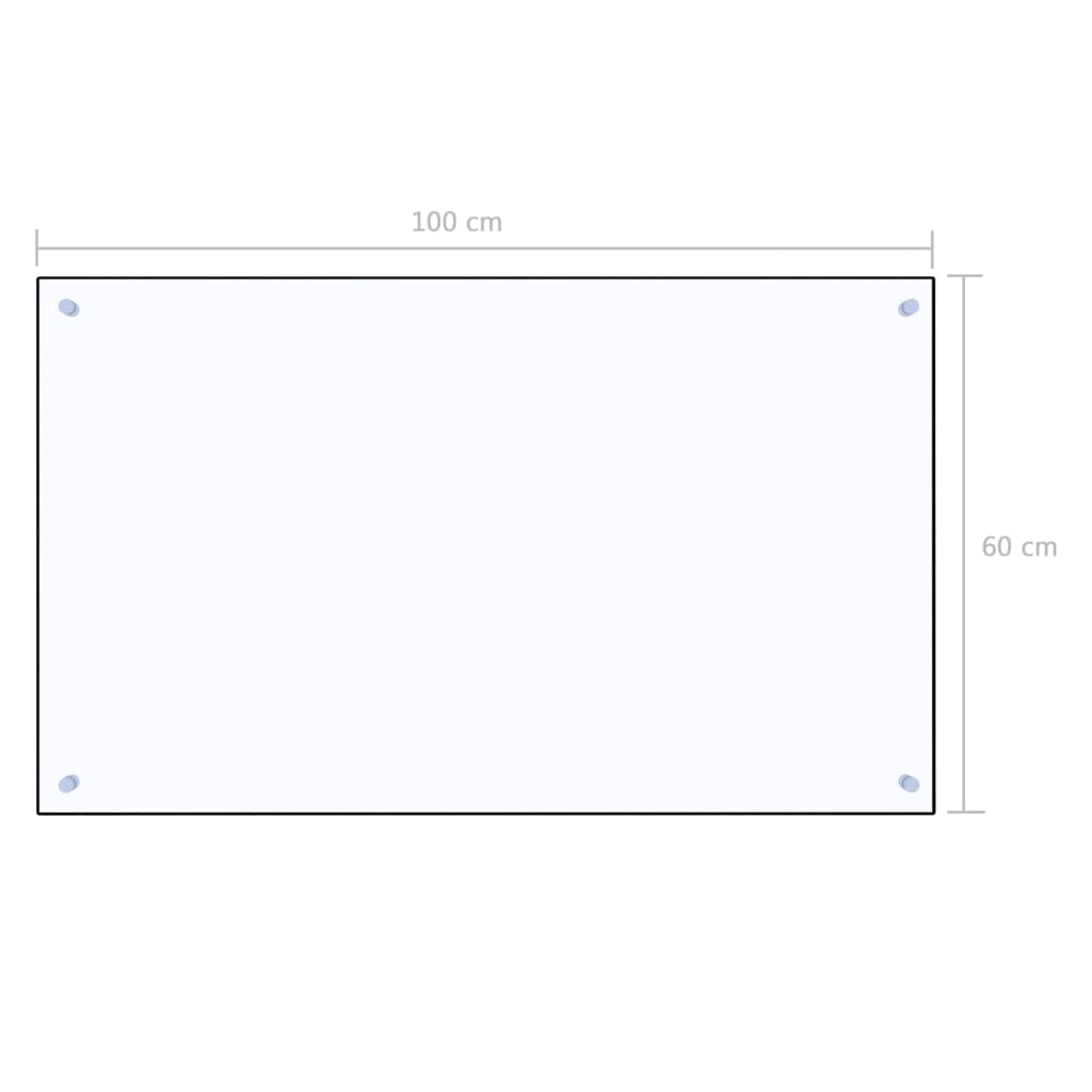 Spatscherm keuken 70x50 cm gehard glas transparant