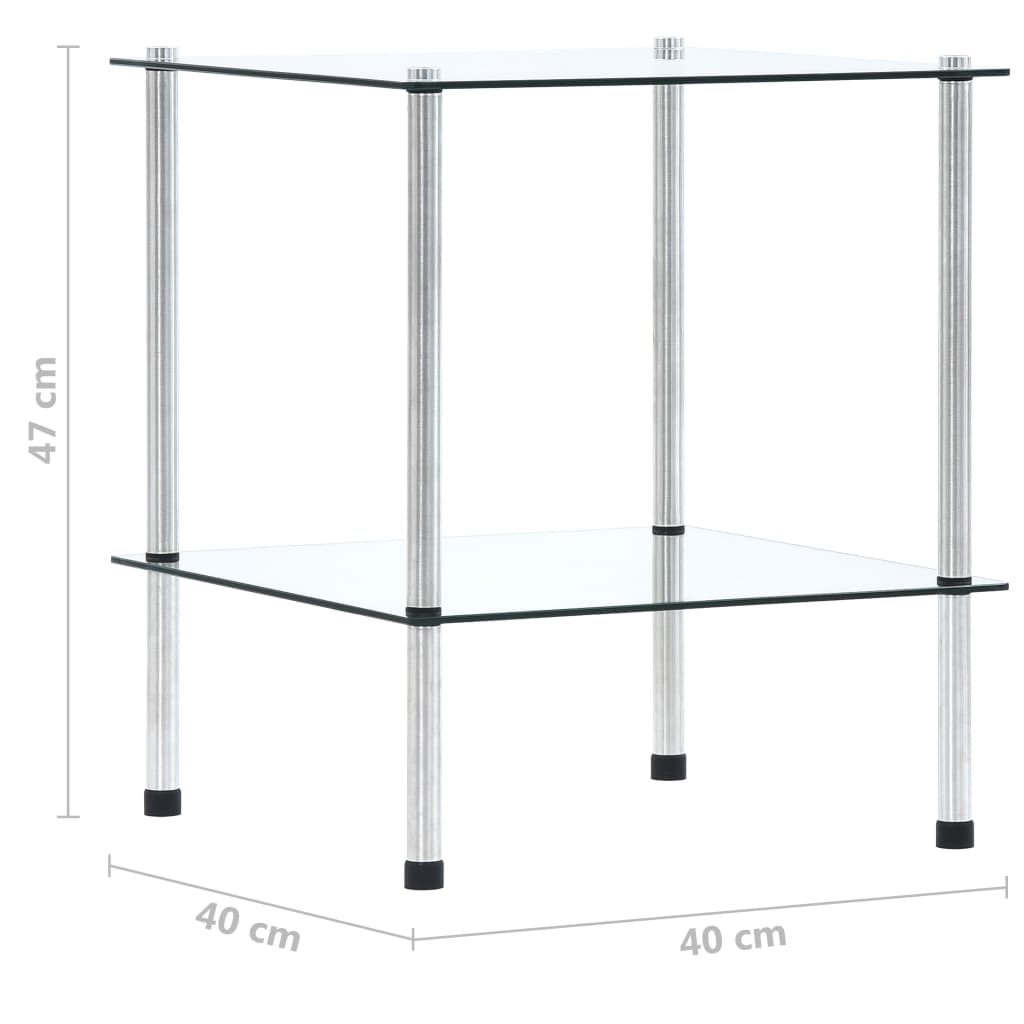 Kastje 4-laags 40x40x100 cm gehard glas