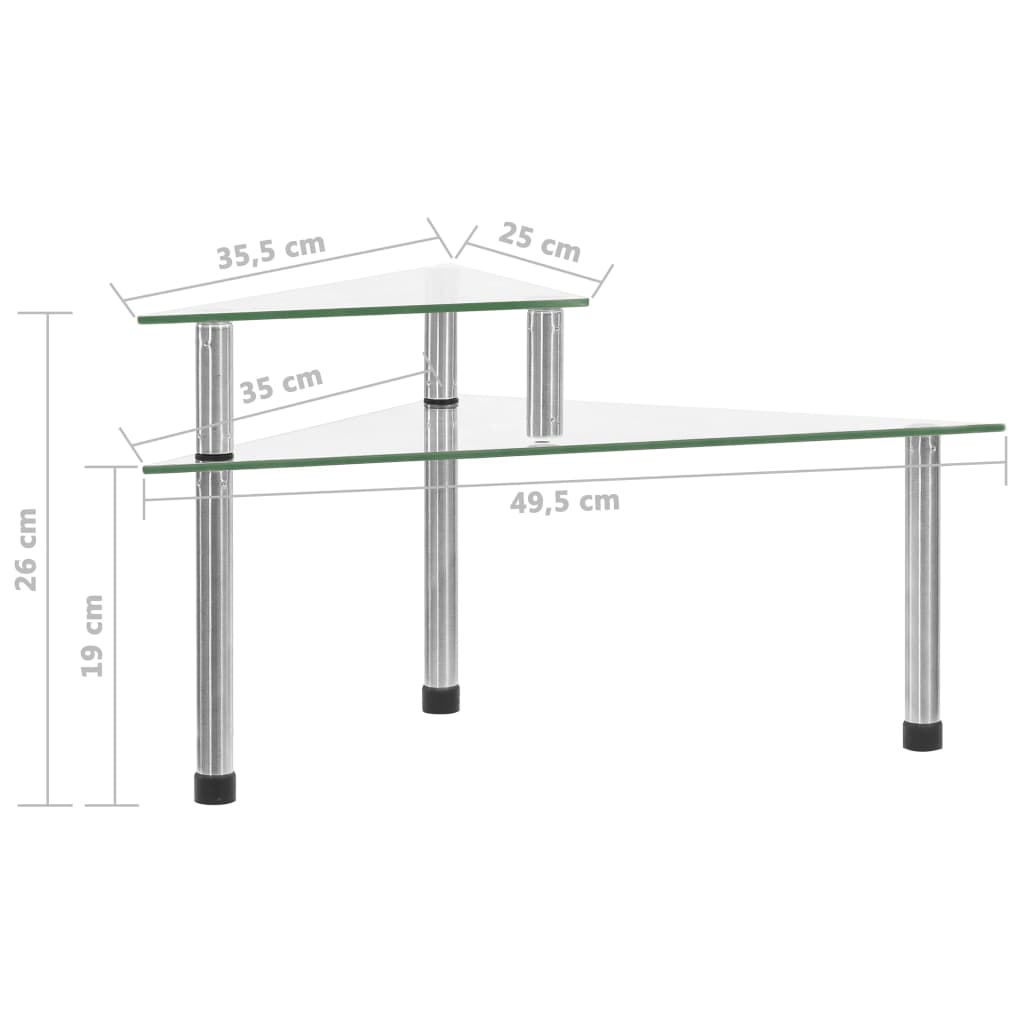 Keukenschap 49,5x35x26 cm gehard glas