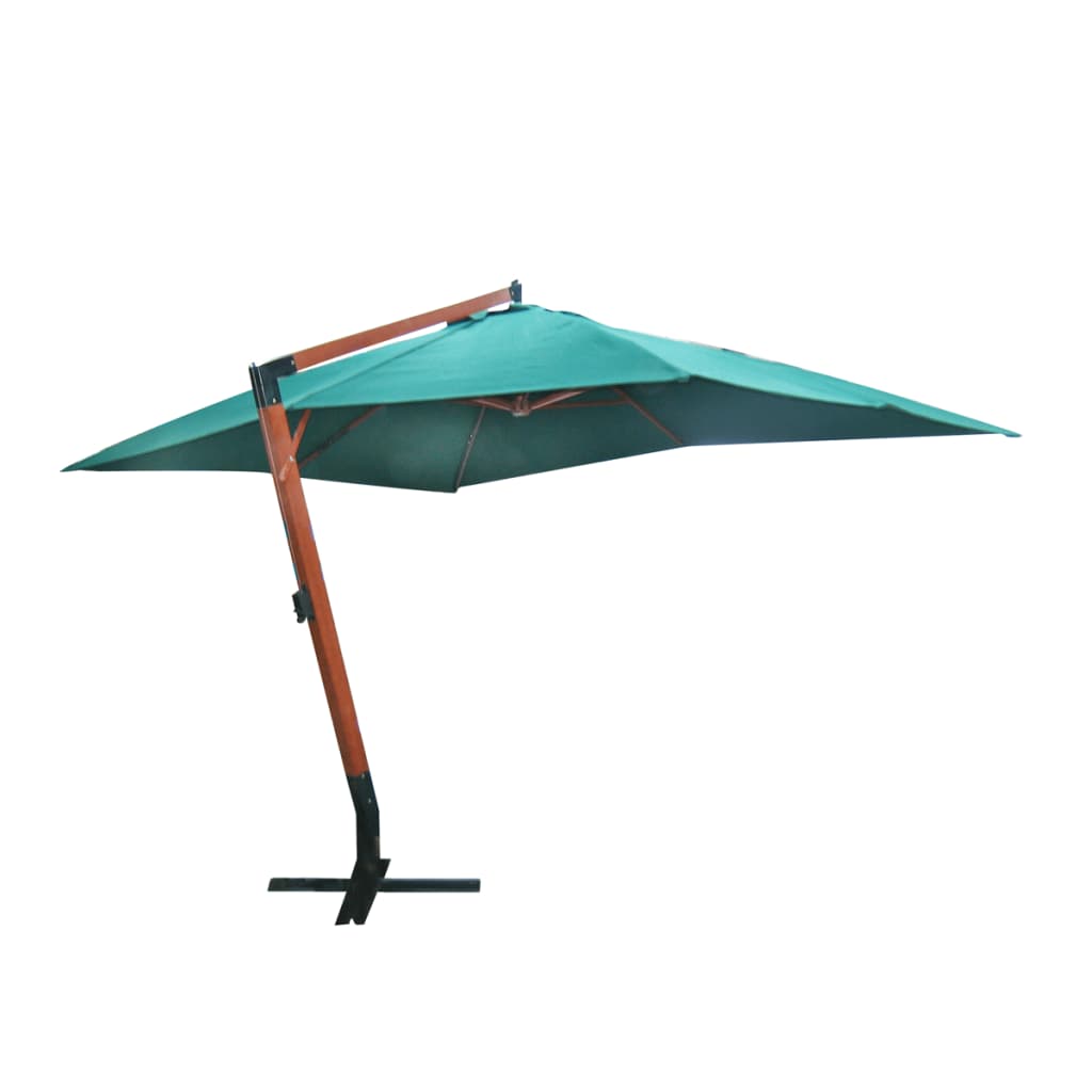 Zweefparasol met houten paal 400x300 cm