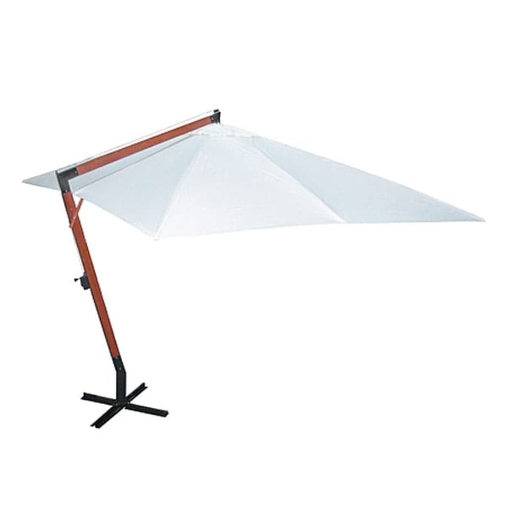 Zweefparasol met houten paal 400x300 cm