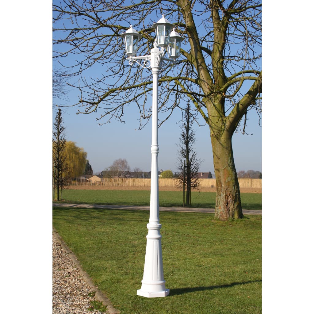 Tuinlantaarn met 3 armen 215 cm aluminium /zwart