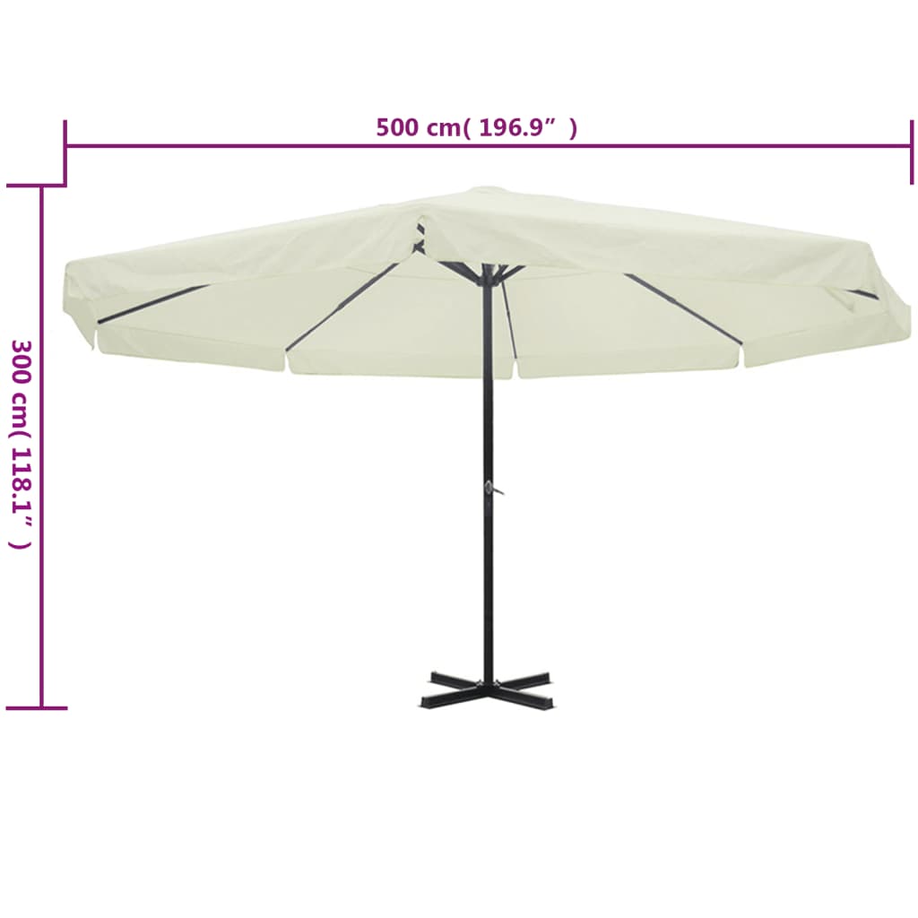 Parasol met aluminium paal 600 cm