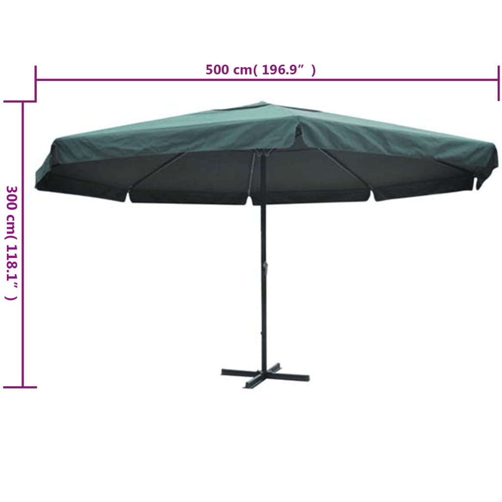 Parasol met aluminium paal 600 cm