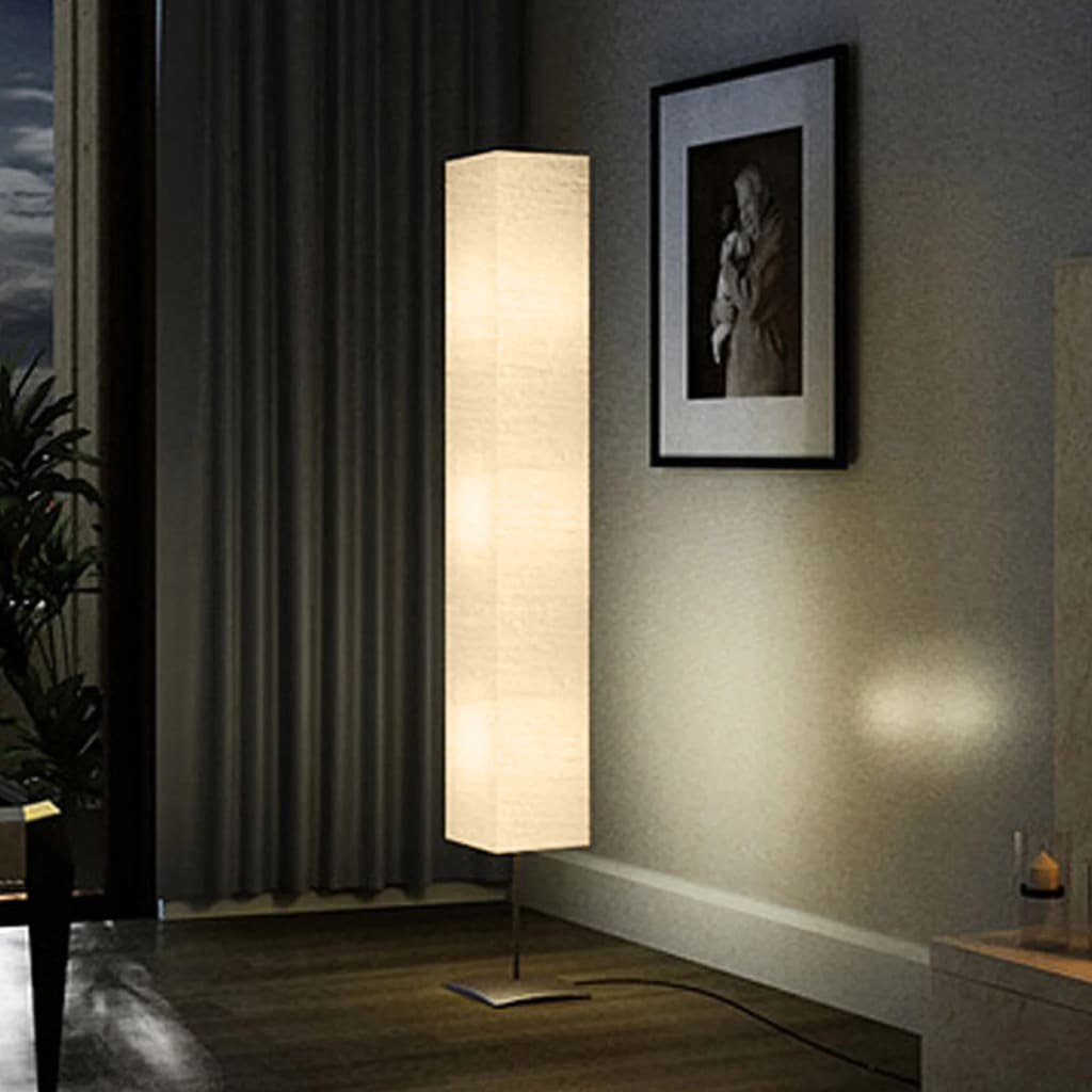 Vloerlamp met stalen standaard 170 cm beige