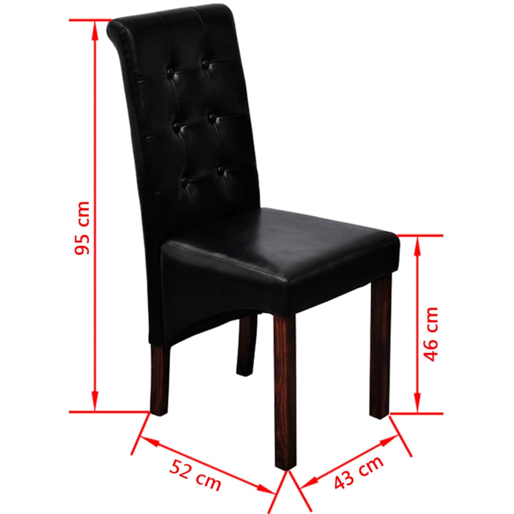 Eetkamerstoelen 4 st kunstleer