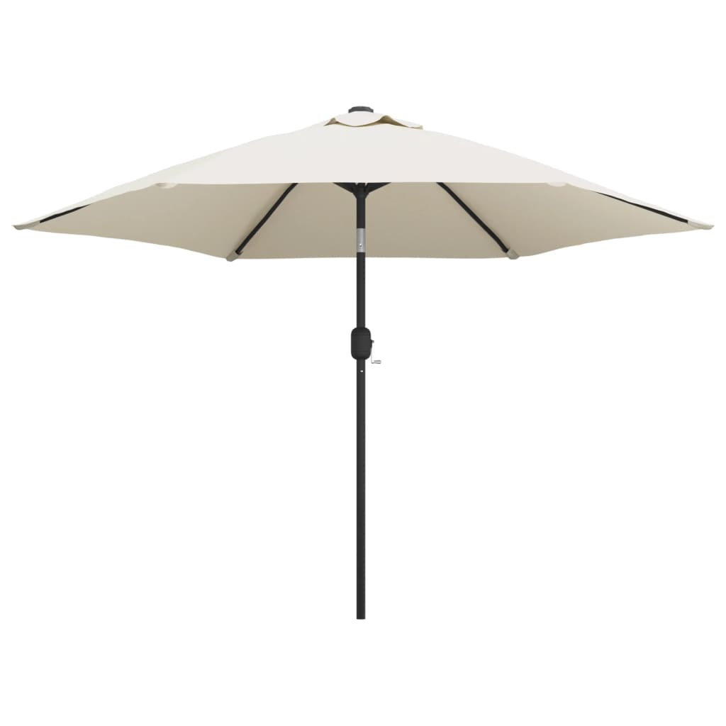 Parasol met stalen paal 3 m zandwit