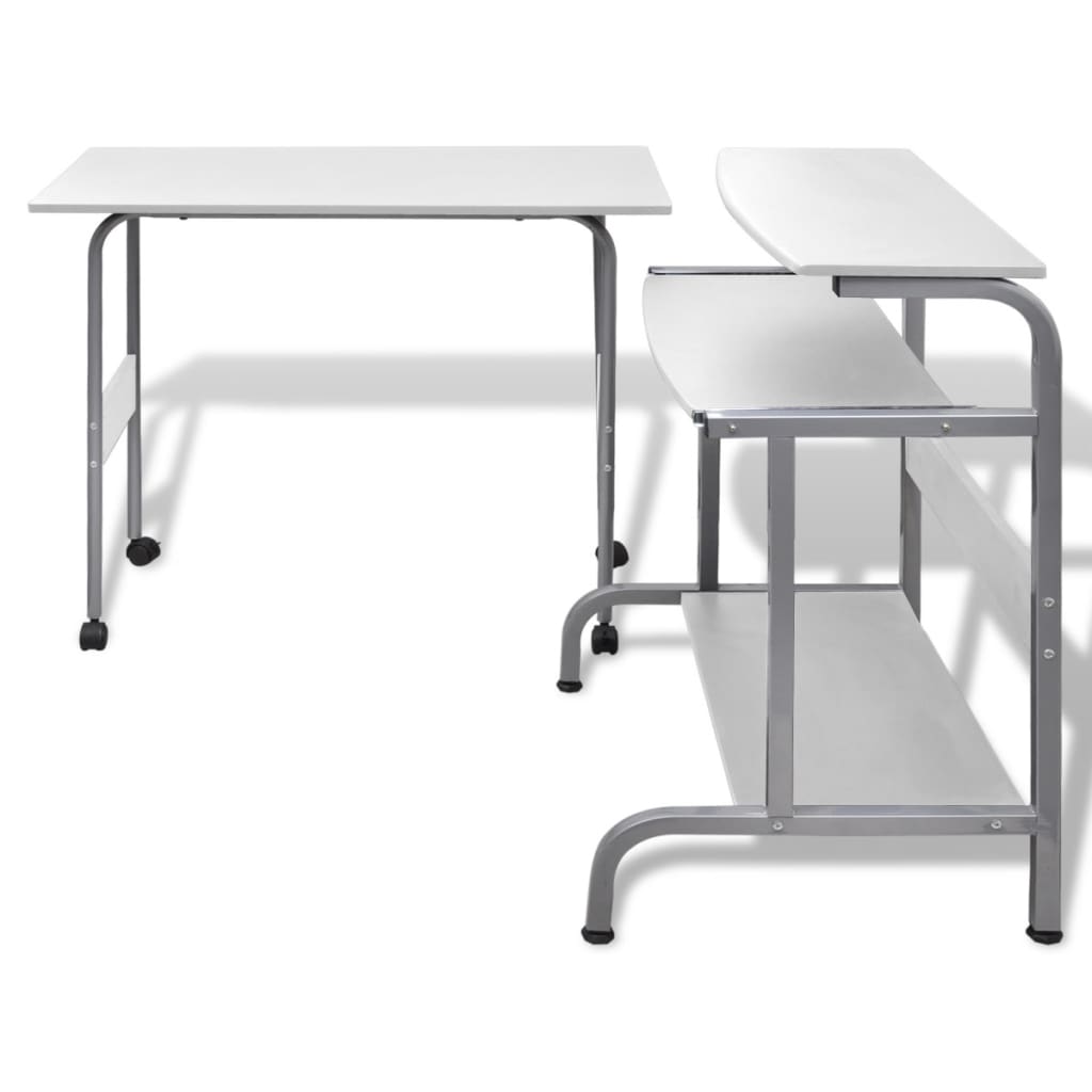 2-piece computer desk set (white)