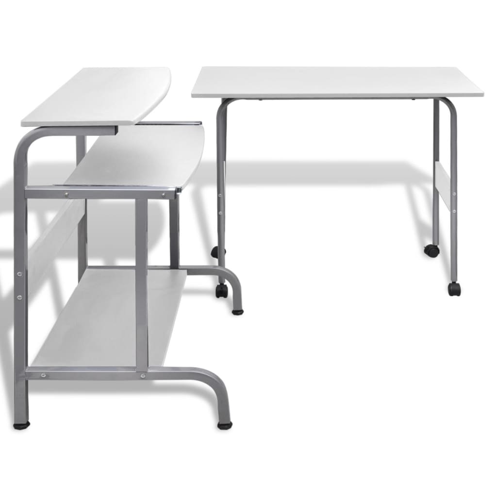 2-piece computer desk set (white)