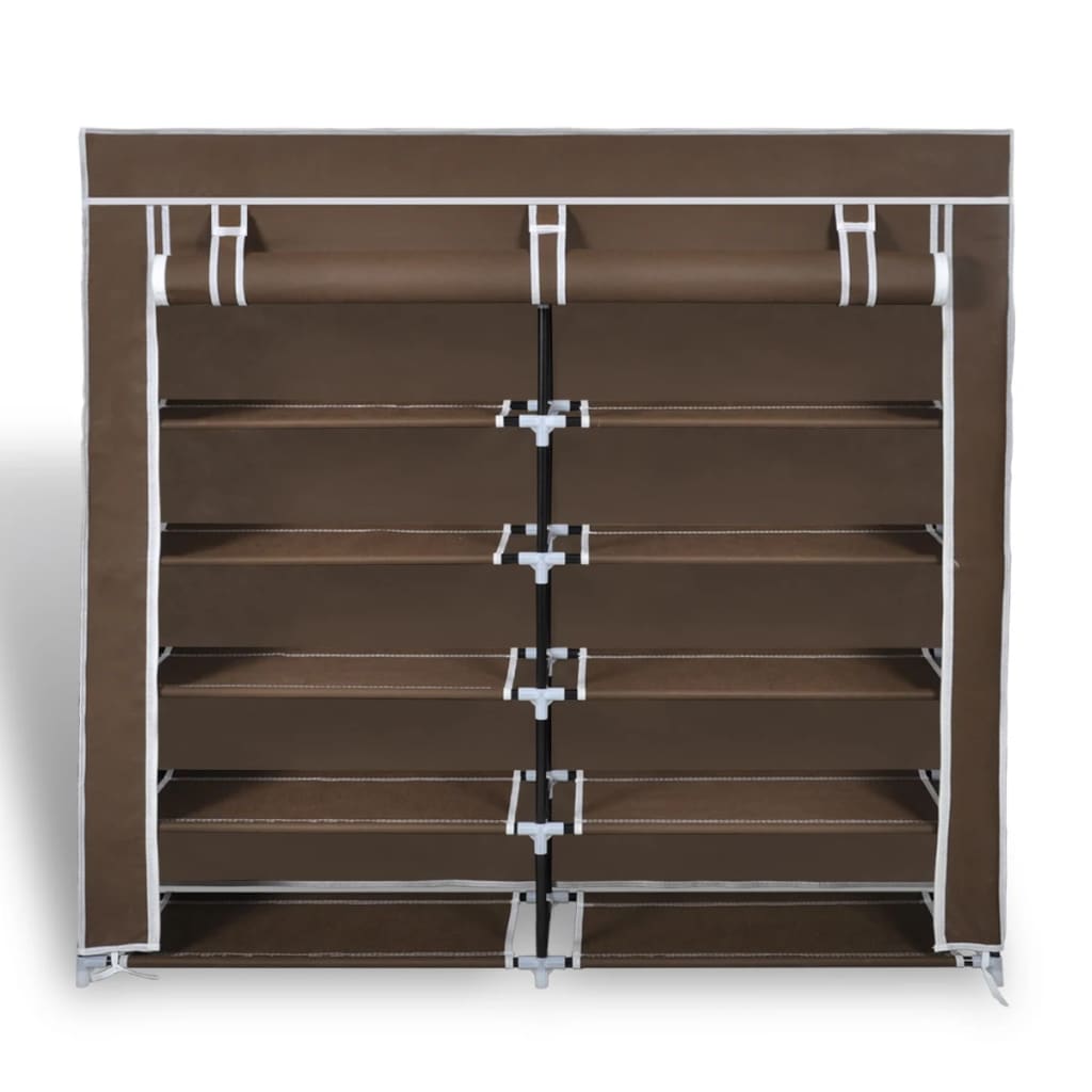 Schoenenkast met hoes 115x28x110 cm stof