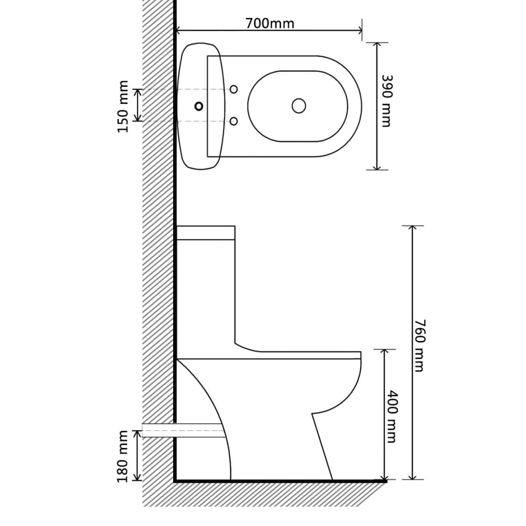 Toilet met stortbak