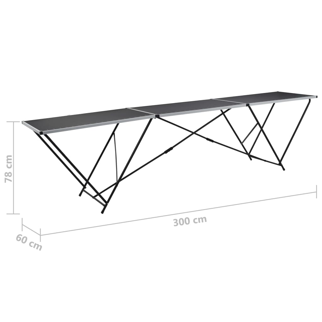 Behangtafel inklapbaar 200x60x78 cm MDF en aluminium