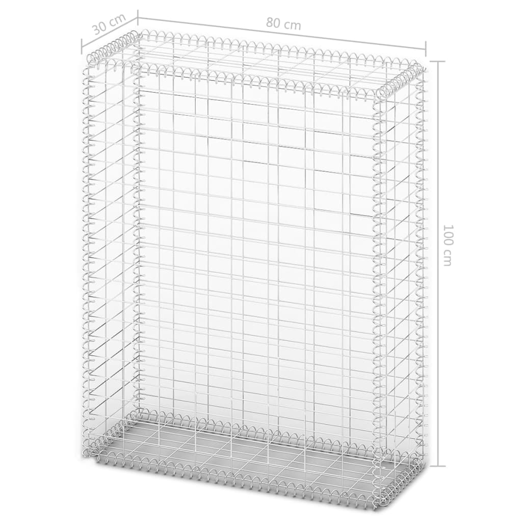 Schanskorf met deksels 100x50x30 cm gegalvaniseerd draad