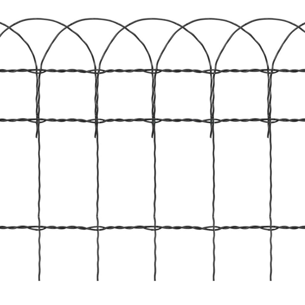 Borderafscheiding 10x0,4 m gepoedercoat ijzer