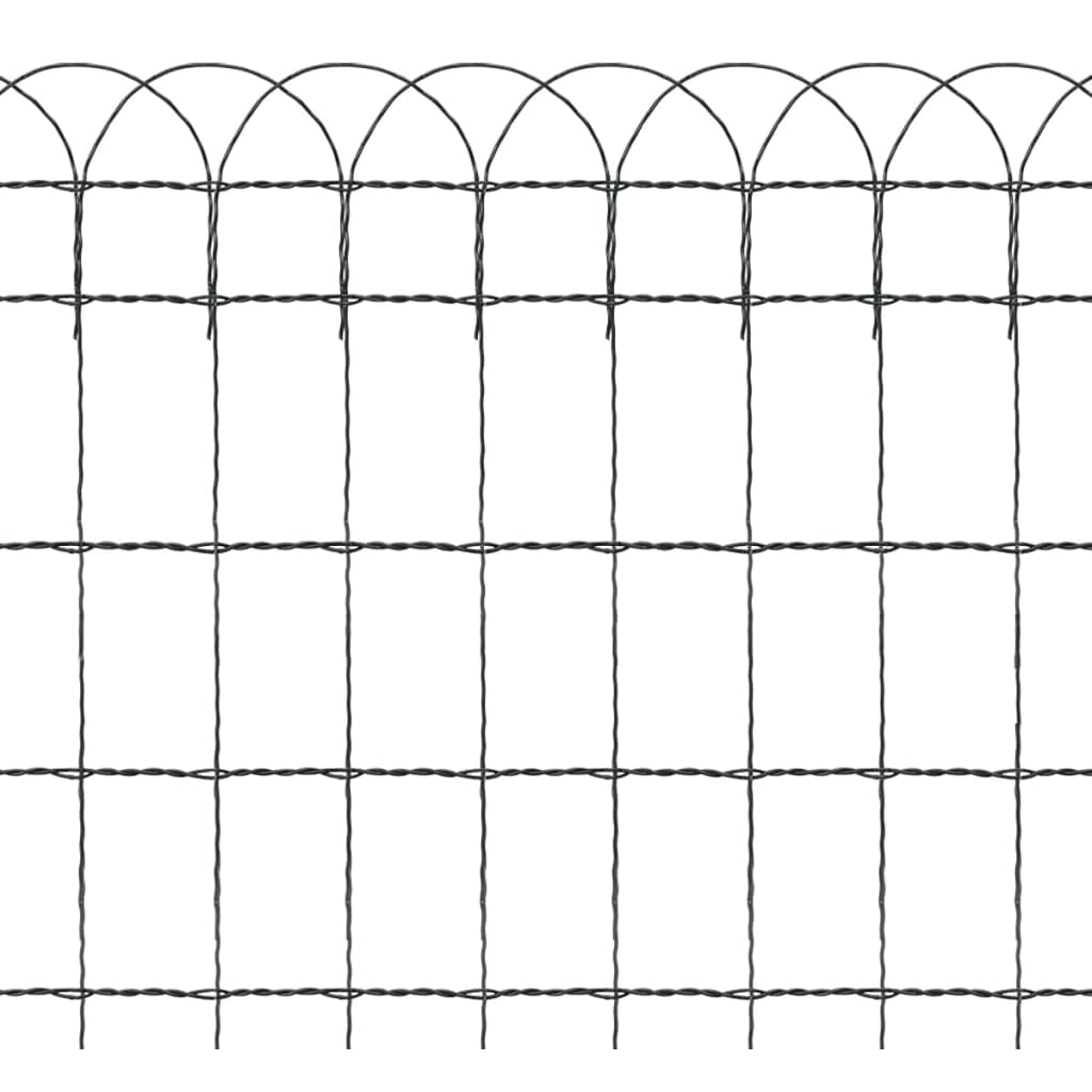 Borderafscheiding 25x0,65 m gepoedercoat ijzer