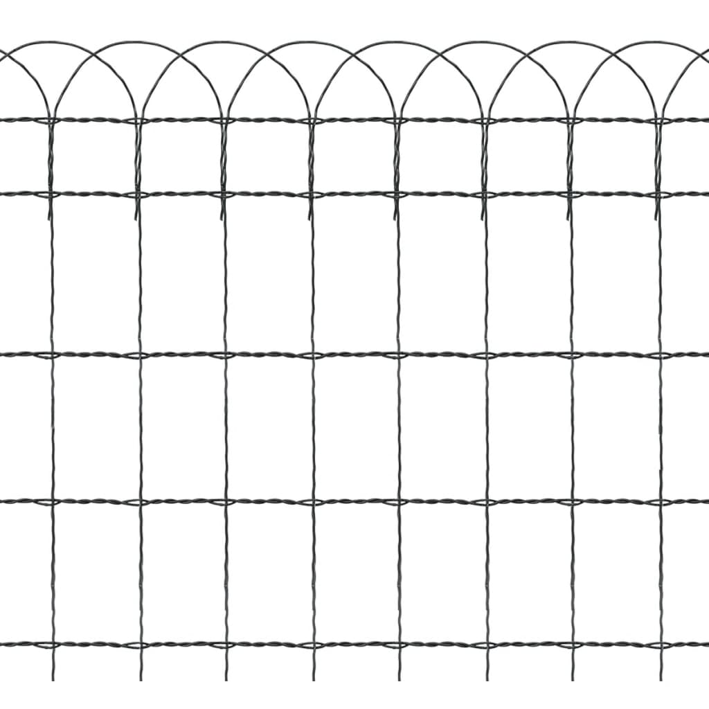 Borderafscheiding 25x0,65 m gepoedercoat ijzer