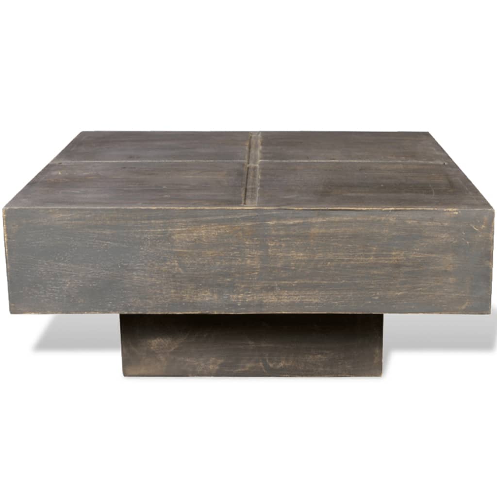 Salontafel 80x80x28 cm massief gerecycled hout