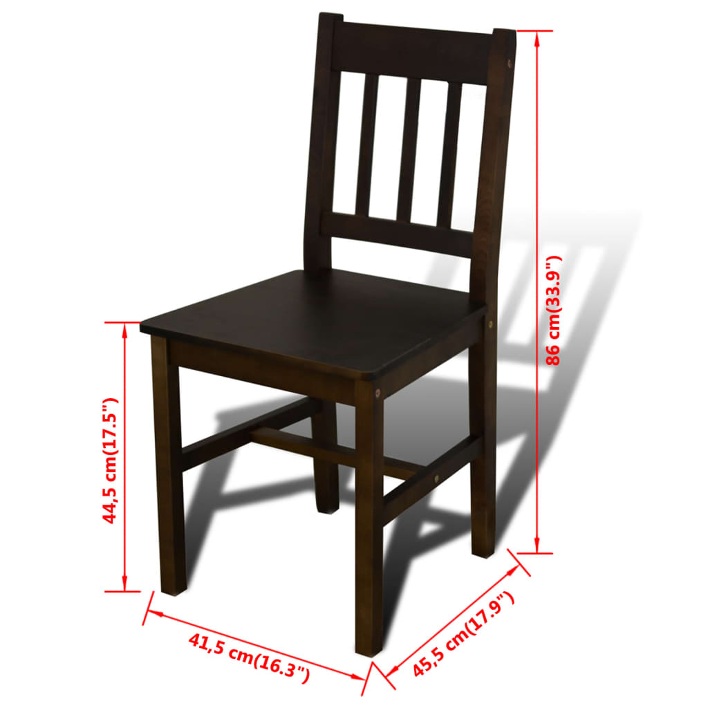 Eettafel met 4 stoelen hout