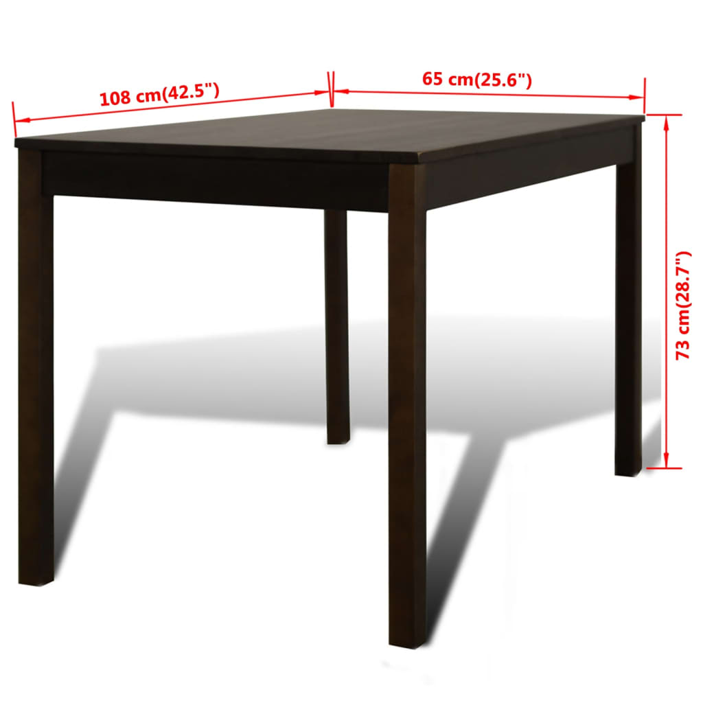 Eettafel met 4 stoelen hout