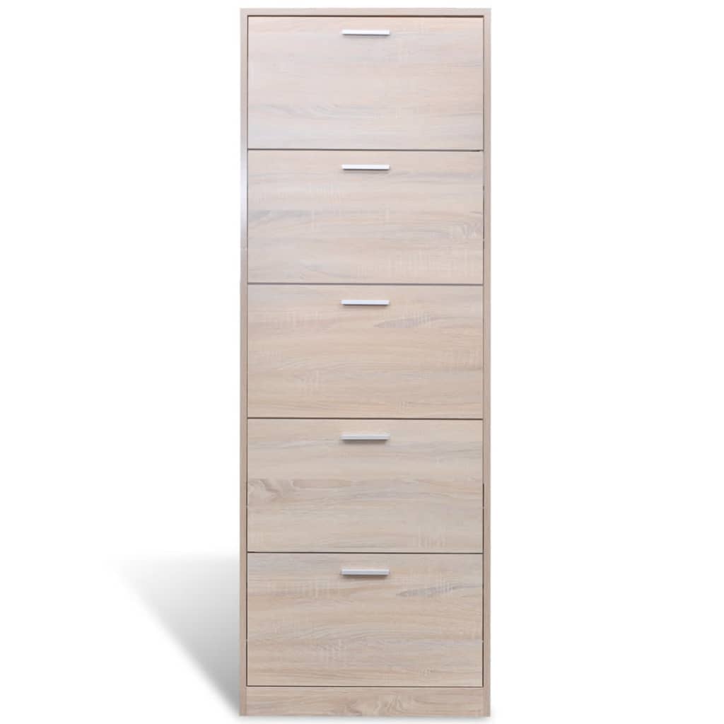 Schoenenkast 59x17x169 cm bewerkt hout