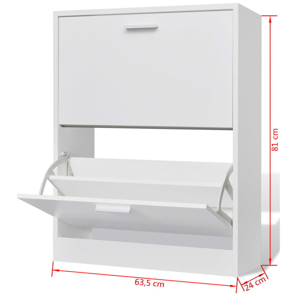 Schoenenkast 63x24x103 cm bewerkt hout