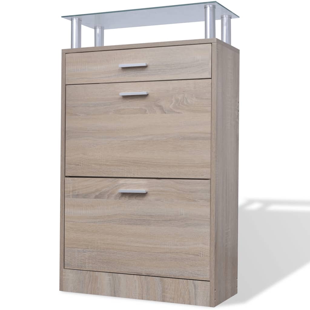 Schoenenkast 63x24x104 cm bewerkt hout