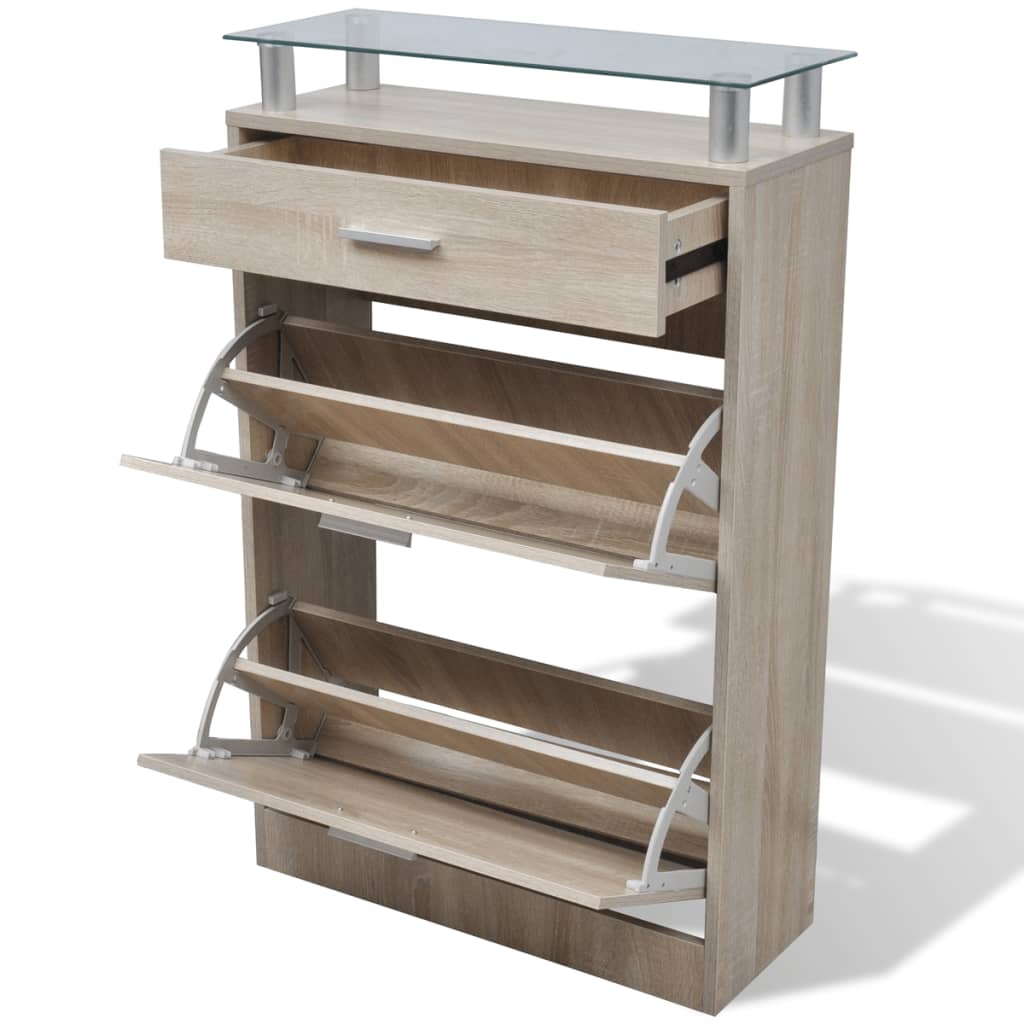 Schoenenkast 63x24x104 cm bewerkt hout