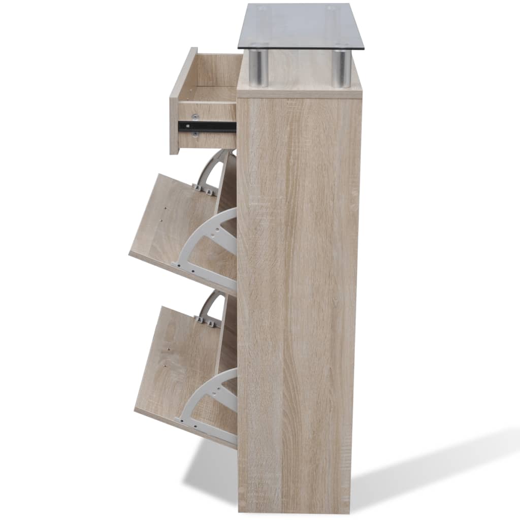 Schoenenkast 63x24x104 cm bewerkt hout