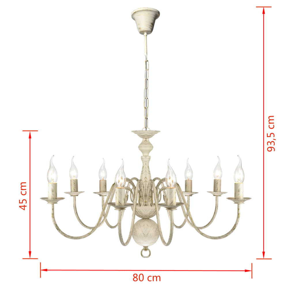 Kroonluchter metaal 8 x E14 lampen