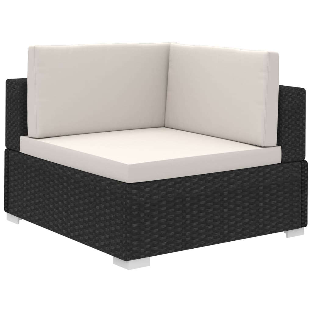 8-delige Loungeset met kussens poly rattan