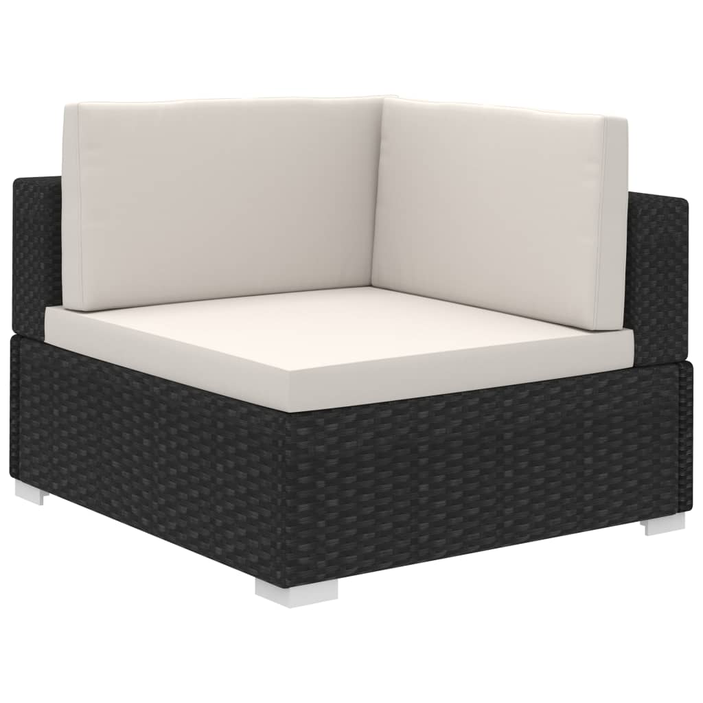 12-delige Loungeset met kussens poly rattan