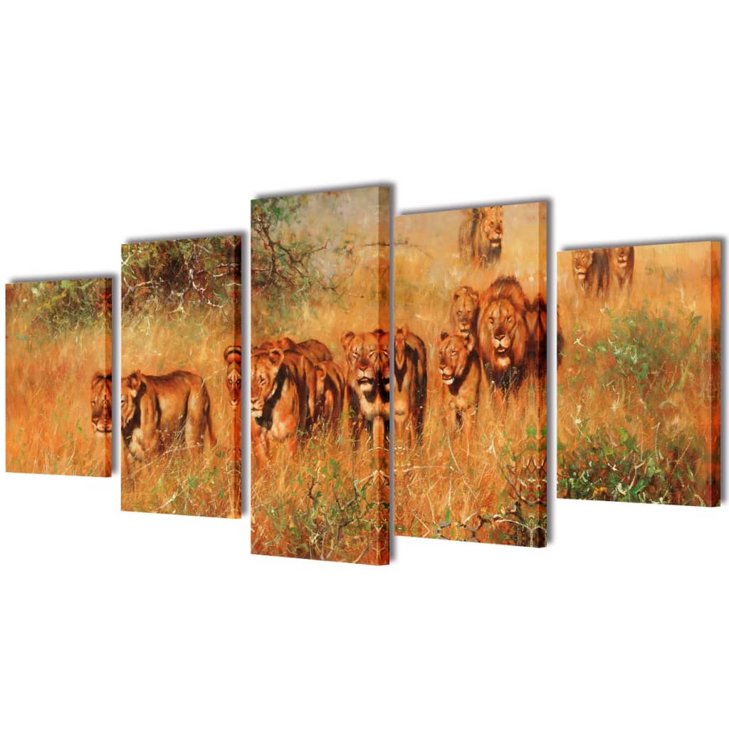 Canvas muurdruk set velden 100 x 50 cm