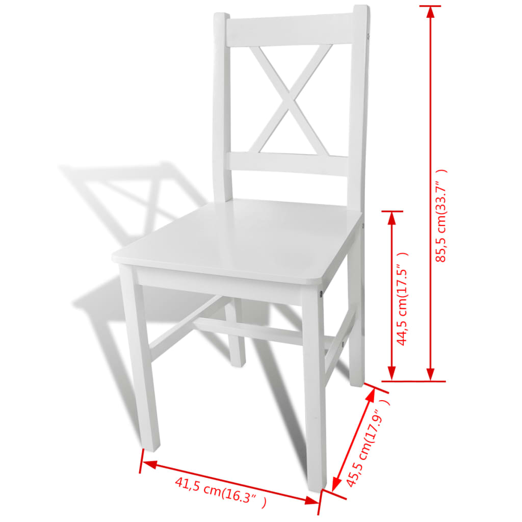 Eetkamerstoelen 4 st grenenhout