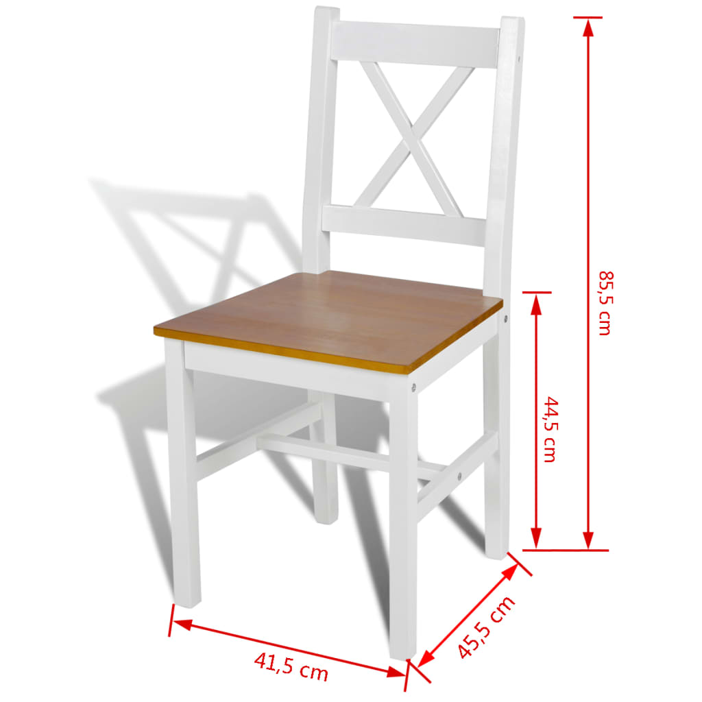 Eetkamerstoelen 4 st grenenhout