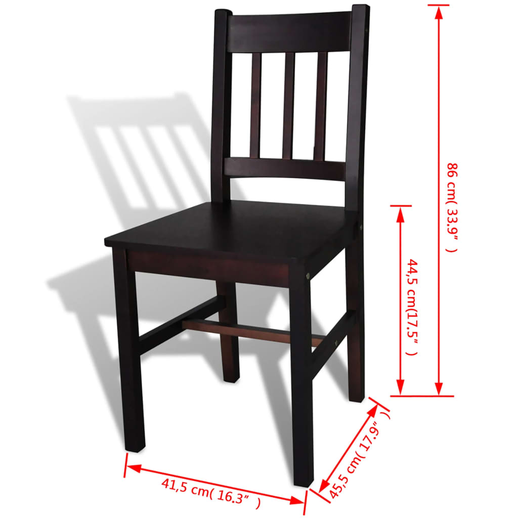 Eetkamerstoelen 4 st grenenhout