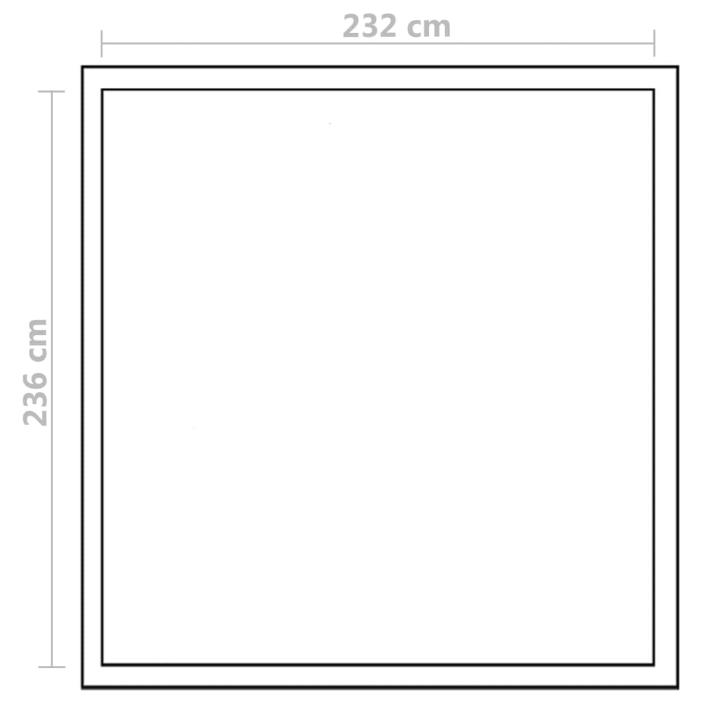 Tuinkas versterkt aluminium met basisframe 9,025 m²