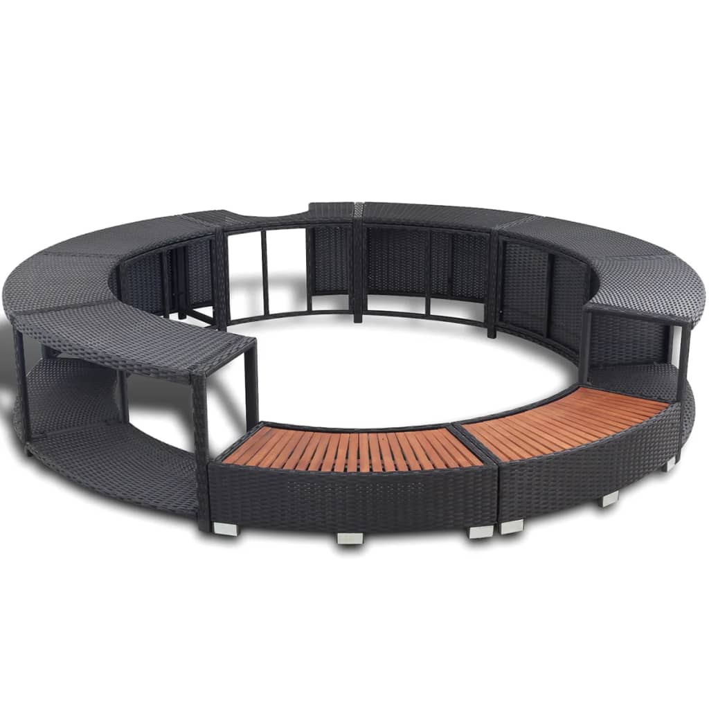 Hottub-ombouw poly rattan