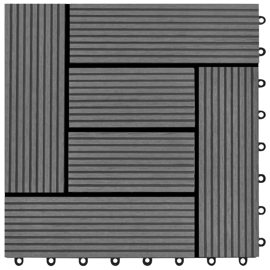 WPC Tegels 30x30cm 11 stuks 1m2 bruin