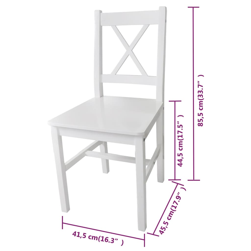 Eetkamerstoelen 4 st grenenhout