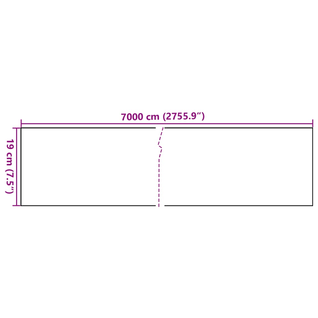 Tuinscherm 35x0,19 m PVC mat