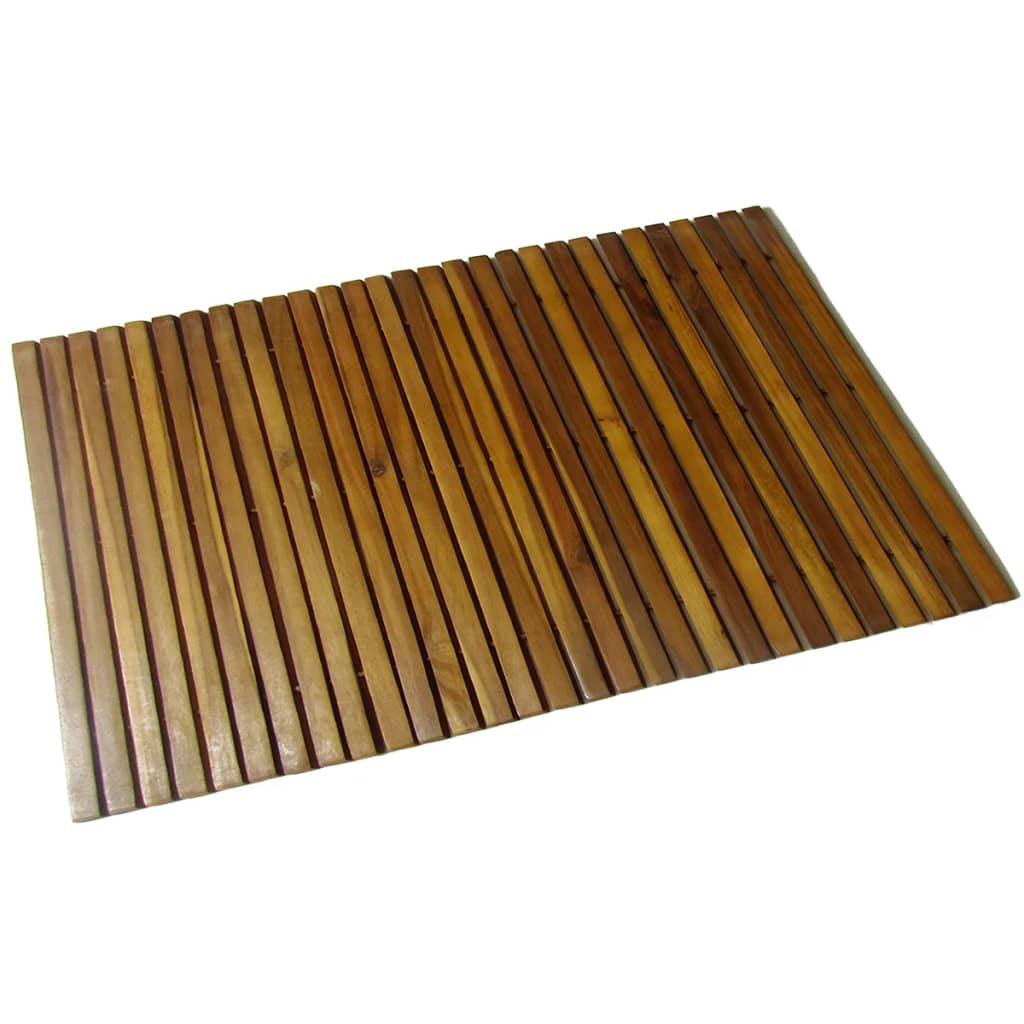 Badmat acaciahout 80 x 50 cm 2 stuks