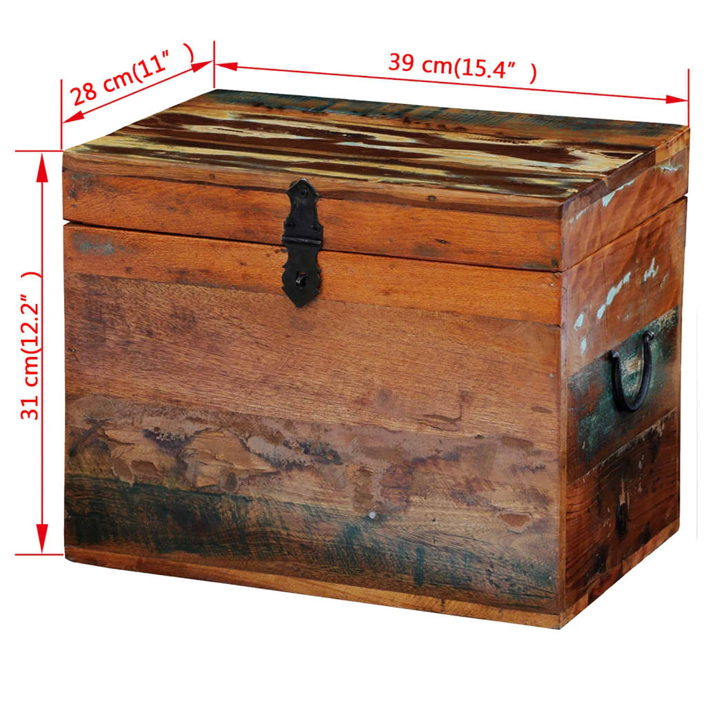 Opbergbox 39x28x31 cm massief acaciahout