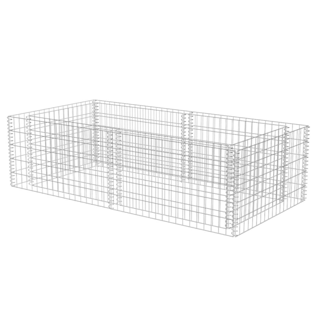 Gabion plantenbak 180x90x50 cm gegalvaniseerd staal