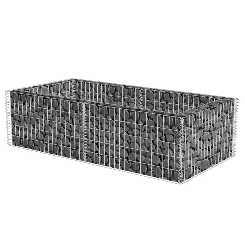 Gabion plantenbak 180x90x50 cm gegalvaniseerd staal