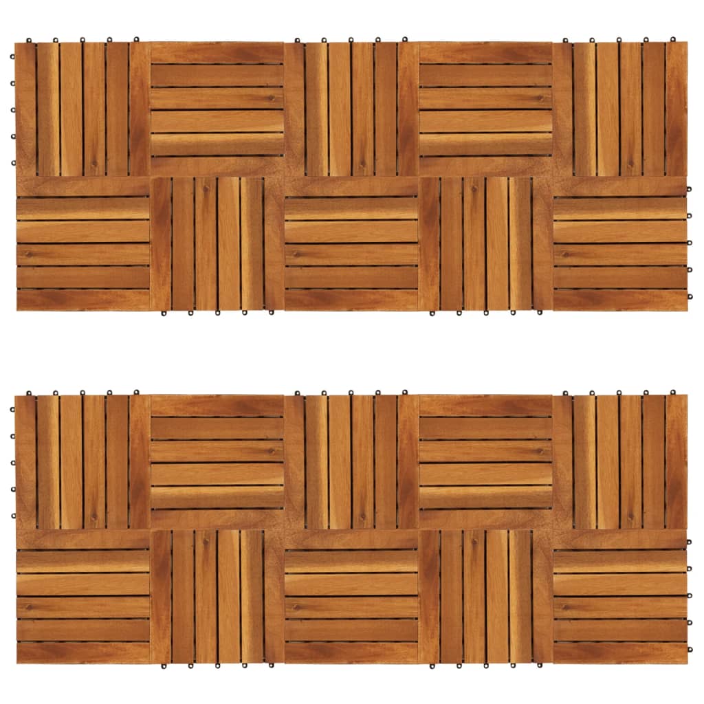 Terrastegels 30 x 30 cm Acacia set van 30